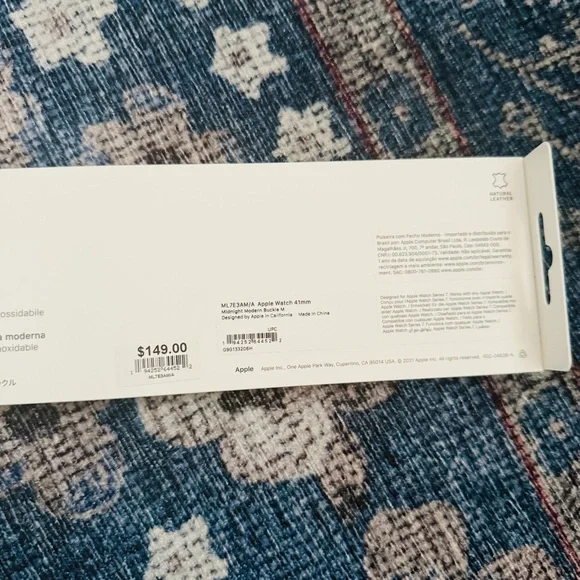 🆕 IN BOX! Apple Watch Series 7 stainless steel 41MM with midnight leather band - Picture 11 of 12